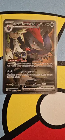 Pokemon N's Zoroark EX Holo Sir Illustration Card 185/159 Sv09: Journey Together - Image 1