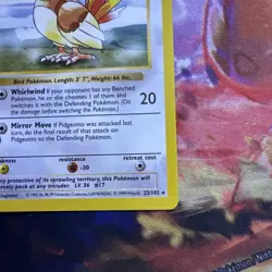 Pidgeotto - 22/102 - Pokemon Base Set Shadowless Rare Card WOTC NM - Image 5