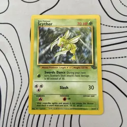 Pokemon TCG Scyther Jungle Card 26/64 Unlimited Rare Non-Holo LP Condition - Image 1
