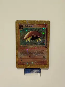 Kabuto HOLO Prism Fossil Vending Golden Sticker Rare Pokemon Card Vintage 90's - Image 1