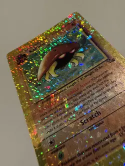 Kabuto HOLO Prism Fossil Vending Golden Sticker Rare Pokemon Card Vintage 90's - Image 3