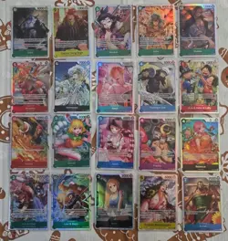 One Piece Card Lot Of 20 Secret Rare SR Carrot Sanji Luffy Shanks Nami NM #A2 - Image 1