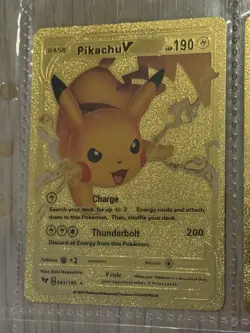 4x Pokemon Tcgp Lot Gold PTCGP Custom Fan Art Gift Cards Pikachu Umbreon Mewtwo - Image 2