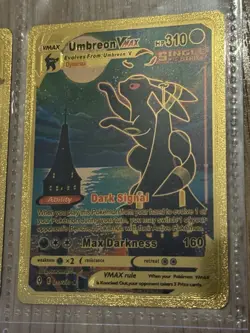4x Pokemon Tcgp Lot Gold PTCGP Custom Fan Art Gift Cards Pikachu Umbreon Mewtwo - Image 3