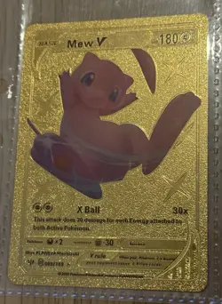 4x Pokemon Tcgp Lot Gold PTCGP Custom Fan Art Gift Cards Pikachu Umbreon Mewtwo - Image 4