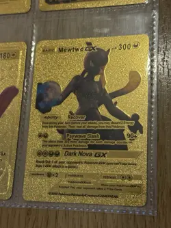 4x Pokemon Tcgp Lot Gold PTCGP Custom Fan Art Gift Cards Pikachu Umbreon Mewtwo - Image 5