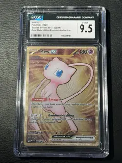 Pokemon TCG Mew ex - 205/165 Scarlet & Violet 151 Metal Card - CGC 9.5 - Image 1