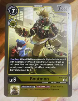 Digimon Card Game Boutmon P-074 Foil - Image 1