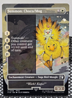 MTG, Summon: Choco/Mog (BORDERLESS), C, Final Fantasy, FIN, NM/MINT, 0358 - Image 1