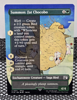 MTG, Summon: Fat Chocobo ( BORDERLESS), C, Final Fantasy, FIN, NM/MINT, 0371 - Image 1