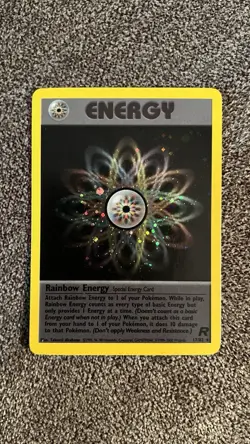 Pokemon TCG Rainbow Energy Team Rocket Holo 17/82 Unlimited MP - Image 1