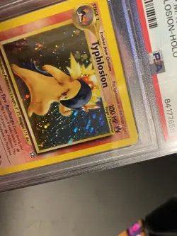 2000 Pokemon Neo Genesis #17 Typhlosion-Holo PSA 7 - Image 3