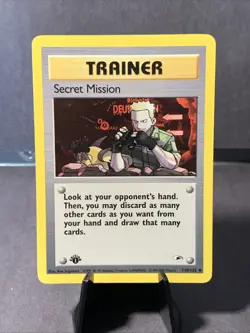 Pokemon TCG Secret Mission #118/132 1st Edition 2000 Gym Heroes VTG WOTC - Image 1