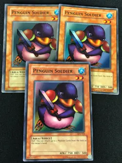 YUGIOH PENGUIN SOLDIER SDJ-022 SUPER X3 (LP) - Image 1