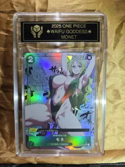 MONET One Piece Waifu Goddess Manga Card CUSTOM MADE Black label - Image 2