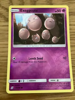 Exeggcute Pokemon Card 73/236 Reverse Holo- Used -Sun & Moon-Unified Minds - Image 1