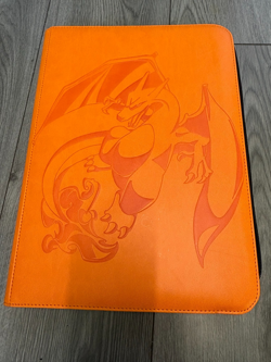 Embossed Charizard Binder, 9 Pocket, 540 Cards, Side Loading , Zip - Image 1