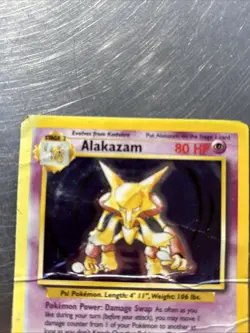 Alakazam 1/102 Rare Holo Pokemon Card WOTC Base Set Pokemon TCG - Image 3