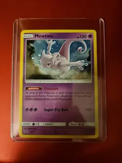 Mewtwo Pokemon Holo SM77 Sm Hologram Single Card Unused - Image 1