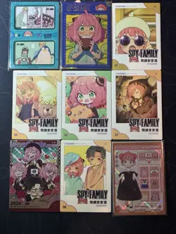 Goddess Story 9 x Character Collectible Cards CCG Spy Family Anya Forger CCG - Image 1