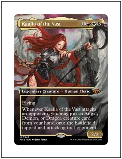 1x Kaalia of the Vast, Borderless Art 0343, Modern Horizons 3, Magic MTG NM - Image 1