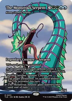 Koma, Cosmos Serpent Borderles Avatar: The Last Airbender NM MTG - Image 1