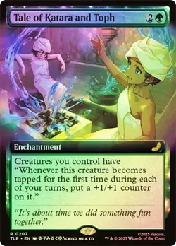 Tale of Katara and Toph Foil Extended Art Avatar: The Last Airbender NM MTG - Image 1