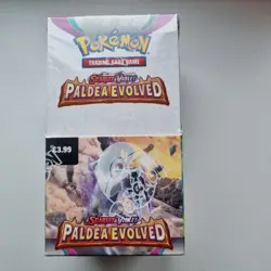 Pokemon TCG Scarlet & Violet Paldea Evolved Half Booster Box, 18 Packs, Sealed. - Image 1