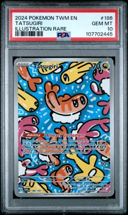 2024 Pokemon Tatsugiri Illustration Rare Twilight Masquerade PSA 10 - Image 1
