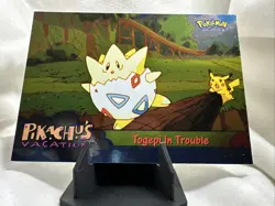 TOPPS POKEMON MOVIE-SILVER FOIL-45-TOGEPI IN TROUBLE-BLUE LOGO 1999 - Image 1