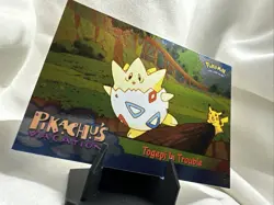 TOPPS POKEMON MOVIE-SILVER FOIL-45-TOGEPI IN TROUBLE-BLUE LOGO 1999 - Image 2