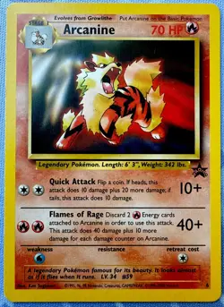 ARCANINE Vintage Black Star Promo #6!! - Rare Non-Holo - Pokemon 2000 - Image 1