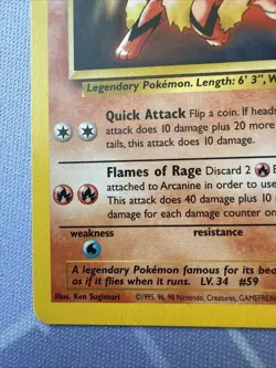 ARCANINE Vintage Black Star Promo #6!! - Rare Non-Holo - Pokemon 2000 - Image 5