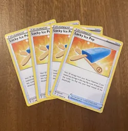 Pokemon TCG - Lucky Ice Pop - 150/203 - Evolving Skies - Trainer - Playset x 4 - Image 1