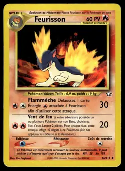 Carte Pokemon Wizards Neo Genesis Feurisson 46/111 Francais - Image 1