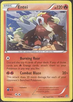 Entei - (Cosmos Holo) 014/098 Blister Exclusives Holo - Pokemon Card - Image 1