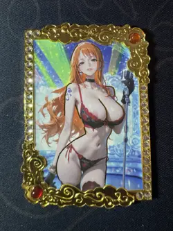 Goddess Nami Singer Diamond Metal Card Waifu Doujin Case Prize One Piece - Image 2