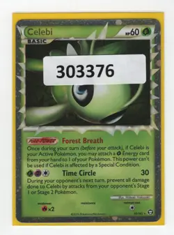 (303376) CELEBI PRIME 92/102 Ultra Rare Holo HGSS Triumphant Pokemon Card -NEW - Image 1