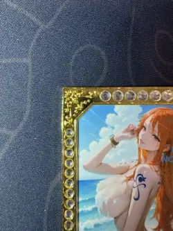 Goddess Nami Diamond Card Metal Beach Waifu Doujin Case Prize One Piece - Image 2