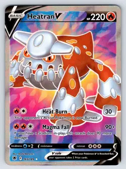 Heatran V 165/189 Astral Radiance Full Art Holo Pokemon Card NM - Image 1