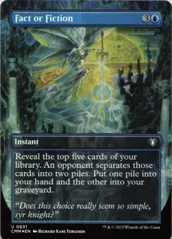 Fact or Fiction (Borderless) - FOIL - U Commander Masters 631 - MTG - Image 1