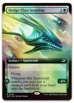 Sledge-Class Seedship (Extended Art) #346 (Foil) NM Edge of Eternities Magic MTG - Image 1
