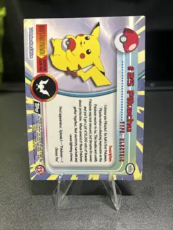 1999 Topps Pokemon #25 Pikachu TV Animation Edition Series - Image 2
