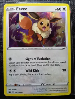 Pokemon TCG - Eevee SWSH042 Black Star Promo Holo - LP - Image 1