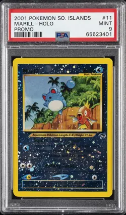 2001 POKEMON SOUTHERN ISLANDS PROMO #11 MARILL-HOLO PSA 9 - Image 1