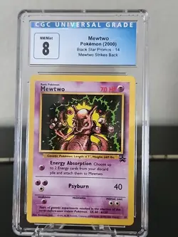 Pokemon, Mewtwo, Black Star Promos, 14, Mewtwo Strikes Back, CGC 8 NM/Mint - Image 4