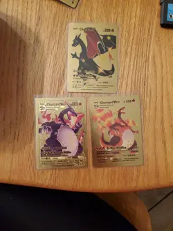Charizard V Max Gold Foil Fan Custom Pokemon Card 3 Pack Lot Black Red Purple - Image 2