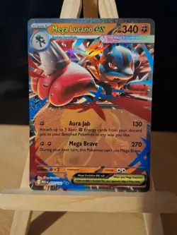 Mega Lucario Ex 077/132 Double Rare Mega Evolution Pokemon TCG Card - Image 1