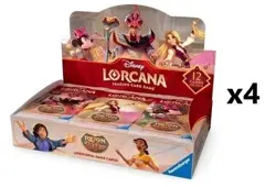 Lorcana: Reign of Jafar 4x Booster Boxes 96 Packs, 12 Card Packs, Sealed Case! - Image 1