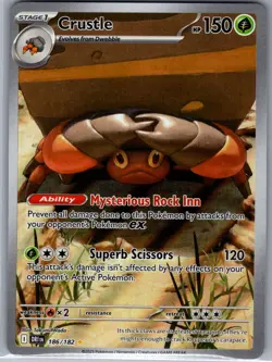 Crustle 186/182 SV10: Destined Rivals - Pokemon Card - NM - Image 1